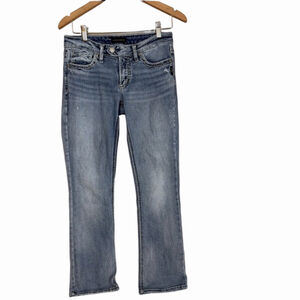 Silver Jeans Co Tuesday Slim Boot Low Rise Distressed Size 27